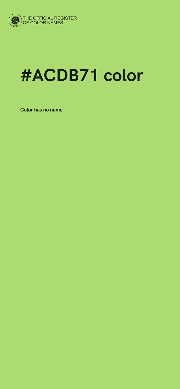 #ACDB71 color image