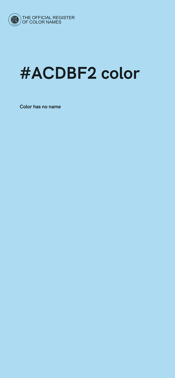#ACDBF2 color image
