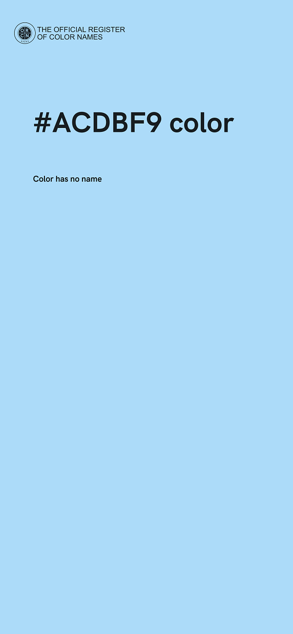 #ACDBF9 color image