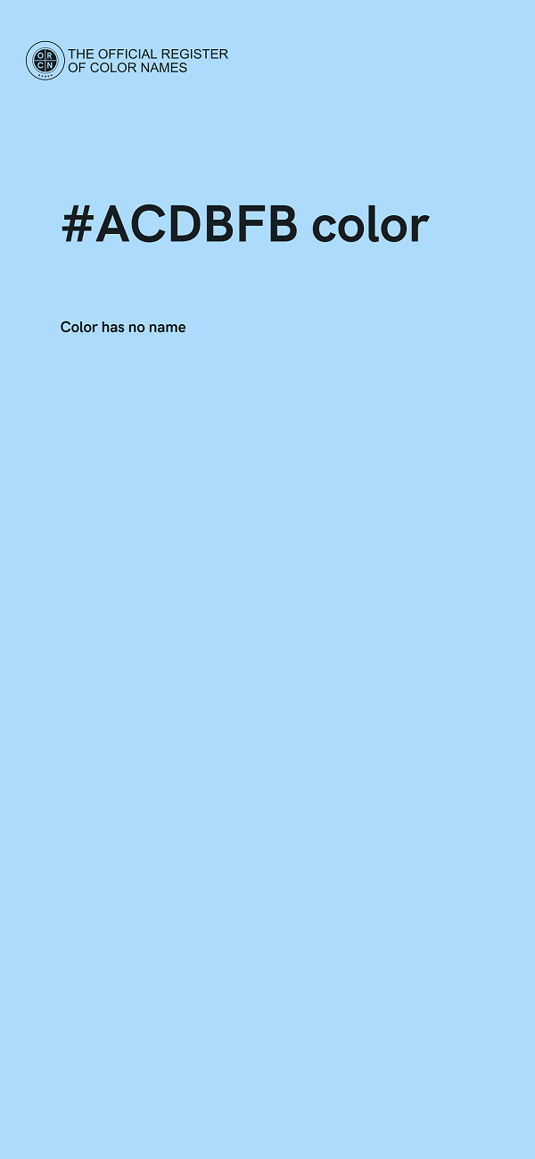 #ACDBFB color image