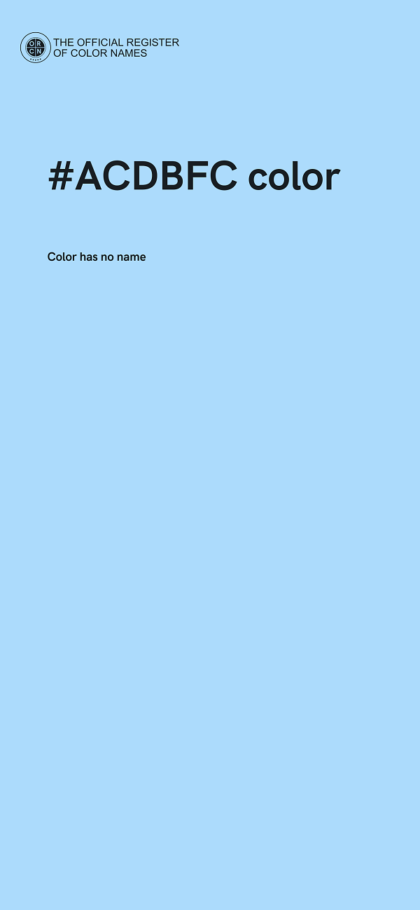 #ACDBFC color image
