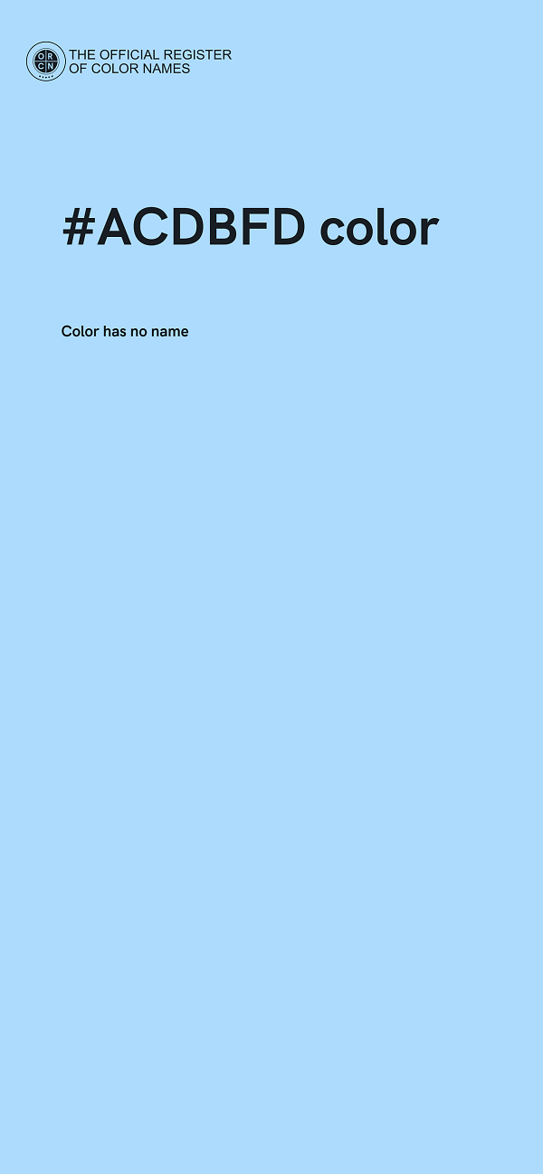 #ACDBFD color image