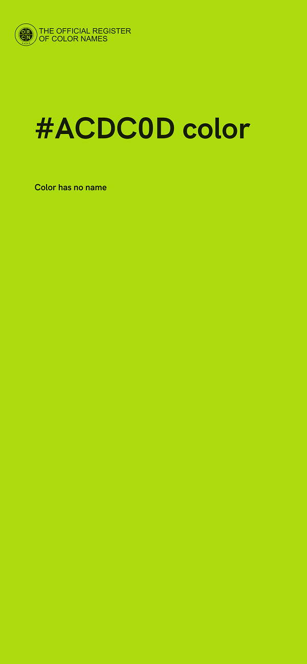 #ACDC0D color image