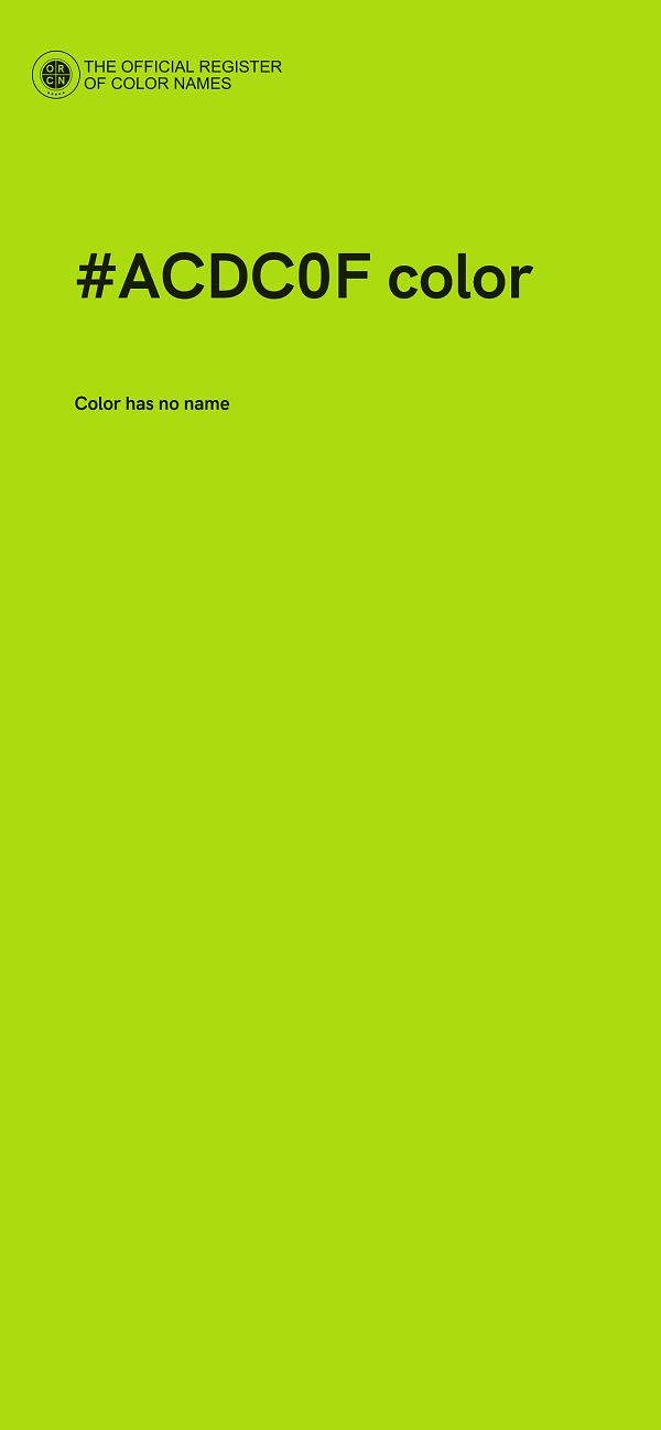 #ACDC0F color image
