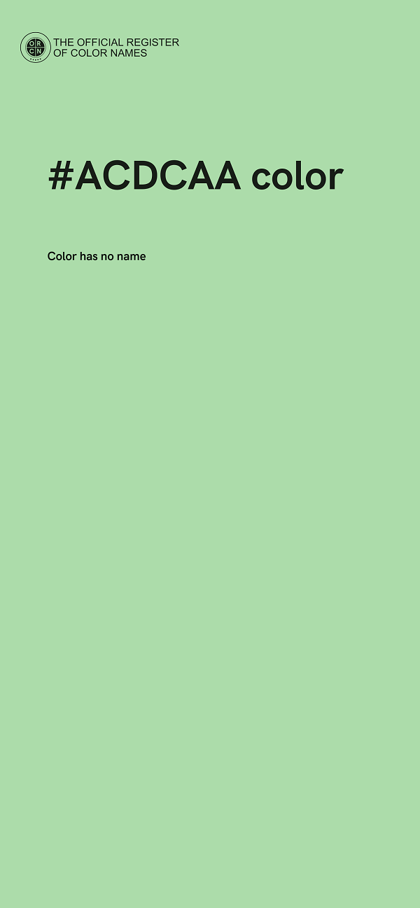 #ACDCAA color image