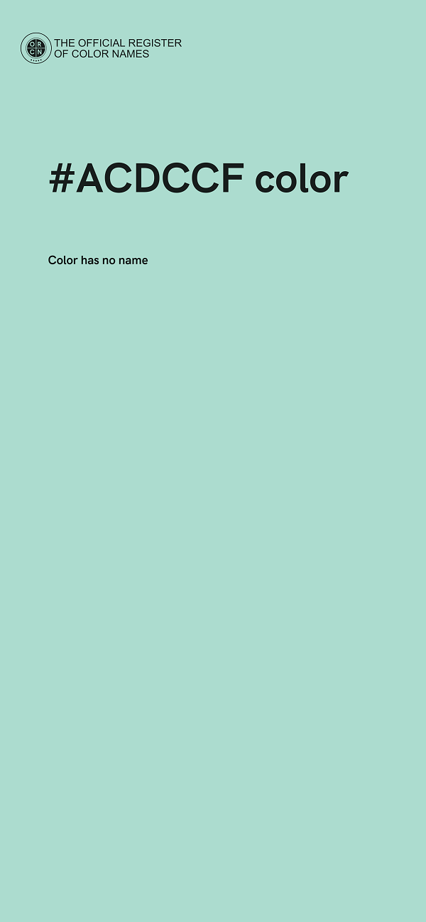 #ACDCCF color image