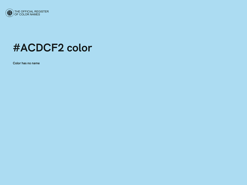 #ACDCF2 color image