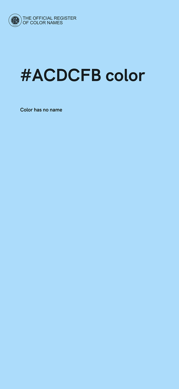 #ACDCFB color image