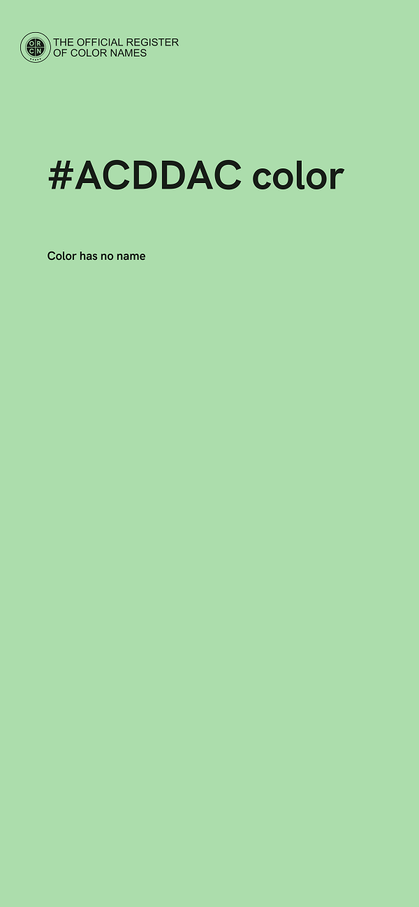#ACDDAC color image
