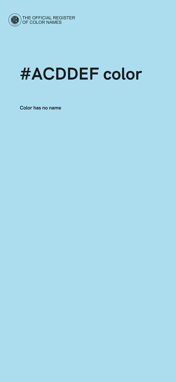#ACDDEF color image