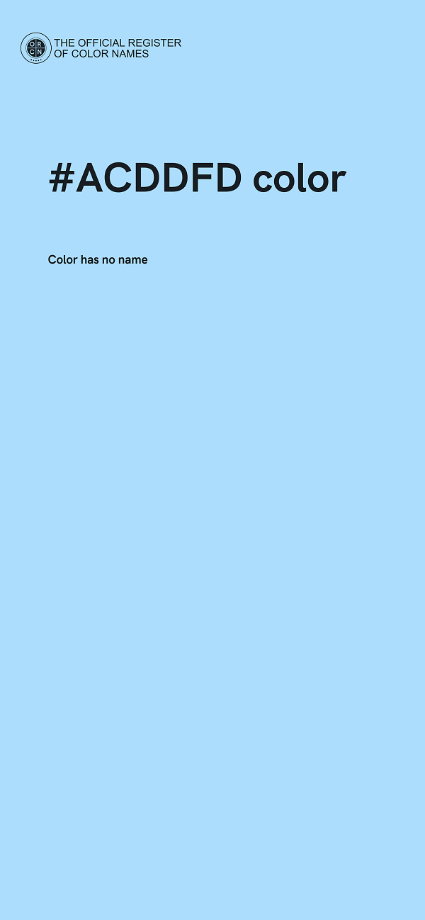 #ACDDFD color image