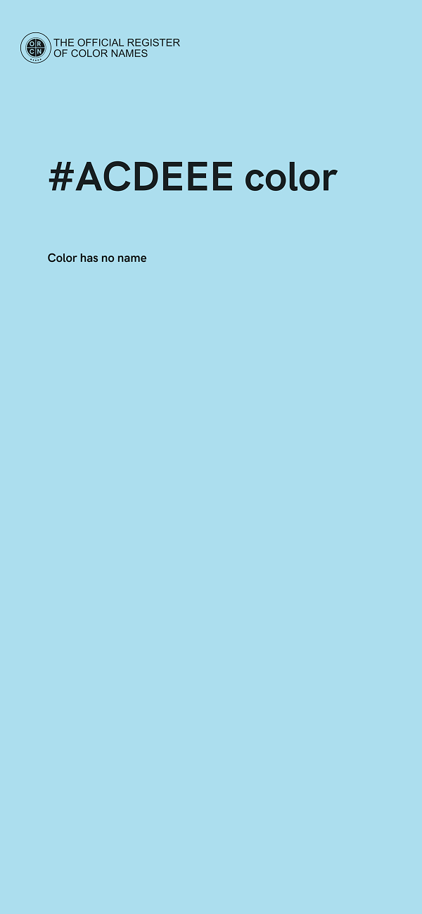 #ACDEEE color image