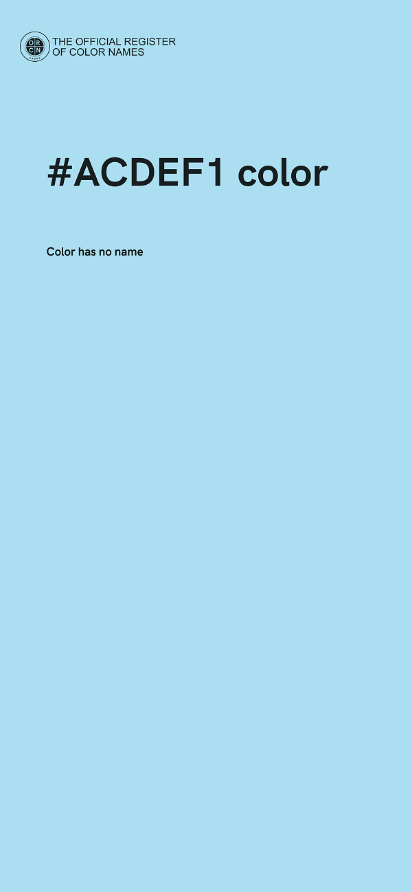 #ACDEF1 color image