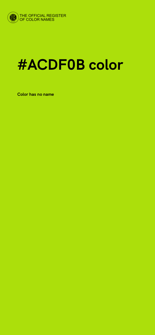 #ACDF0B color image