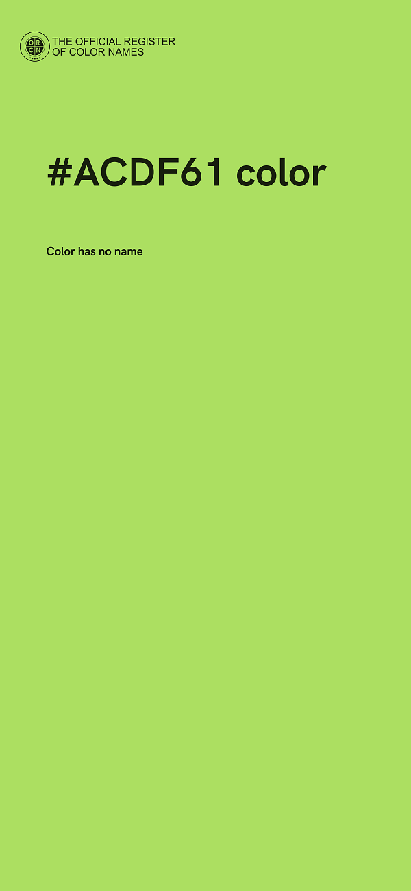 #ACDF61 color image