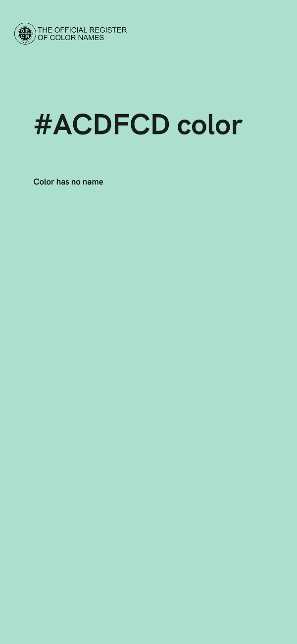 #ACDFCD color image