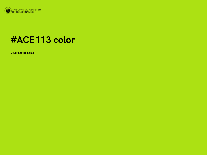 #ACE113 color image