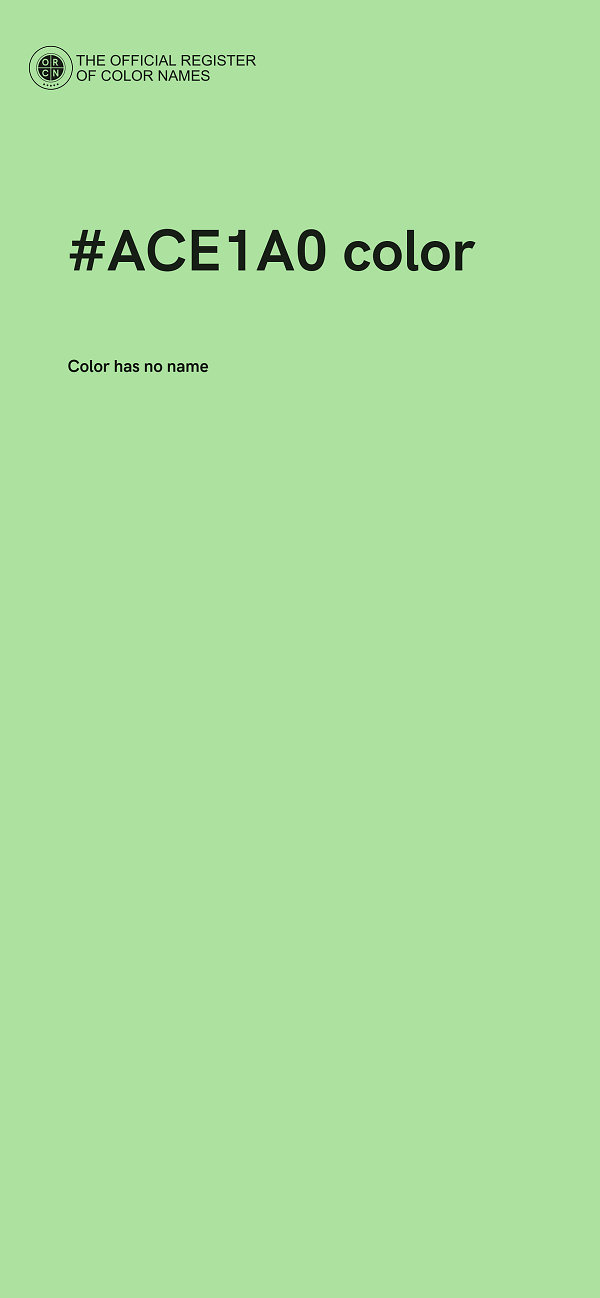 #ACE1A0 color image