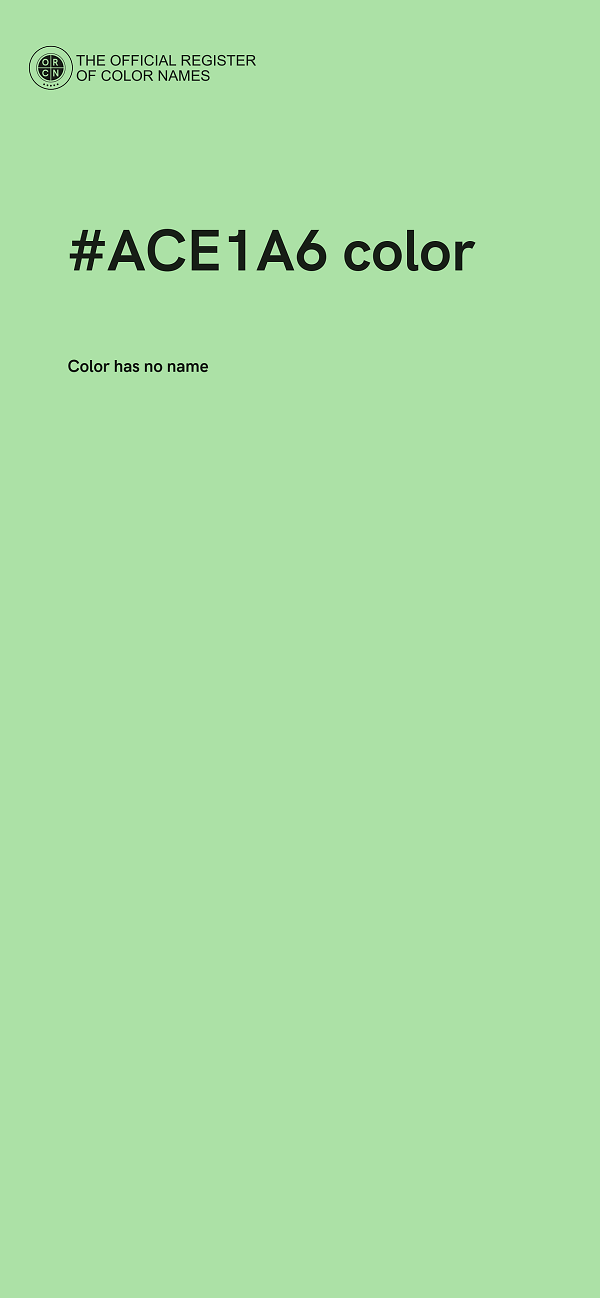 #ACE1A6 color image