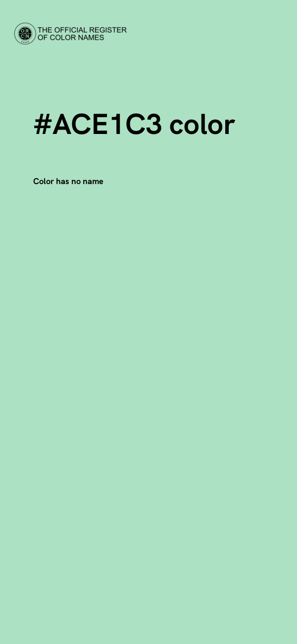 #ACE1C3 color image
