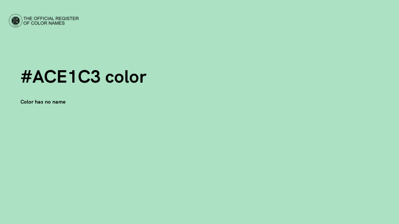 #ACE1C3 color image
