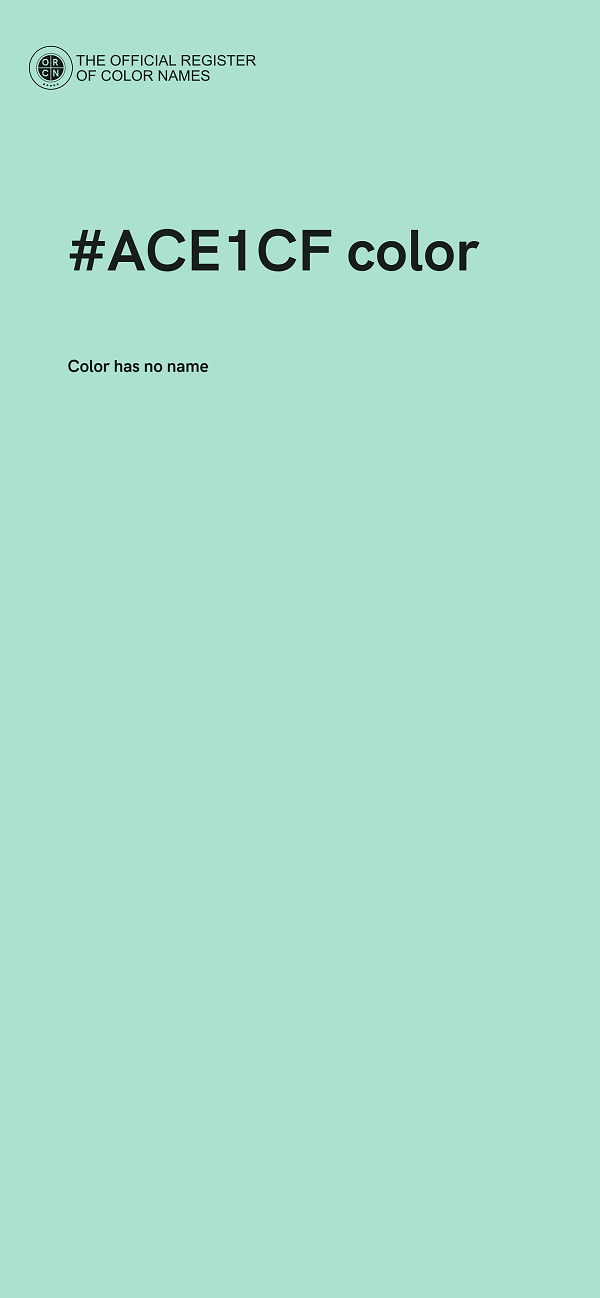 #ACE1CF color image