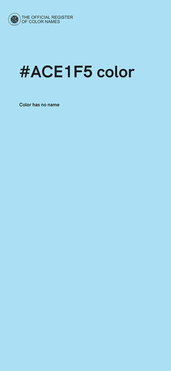 #ACE1F5 color image