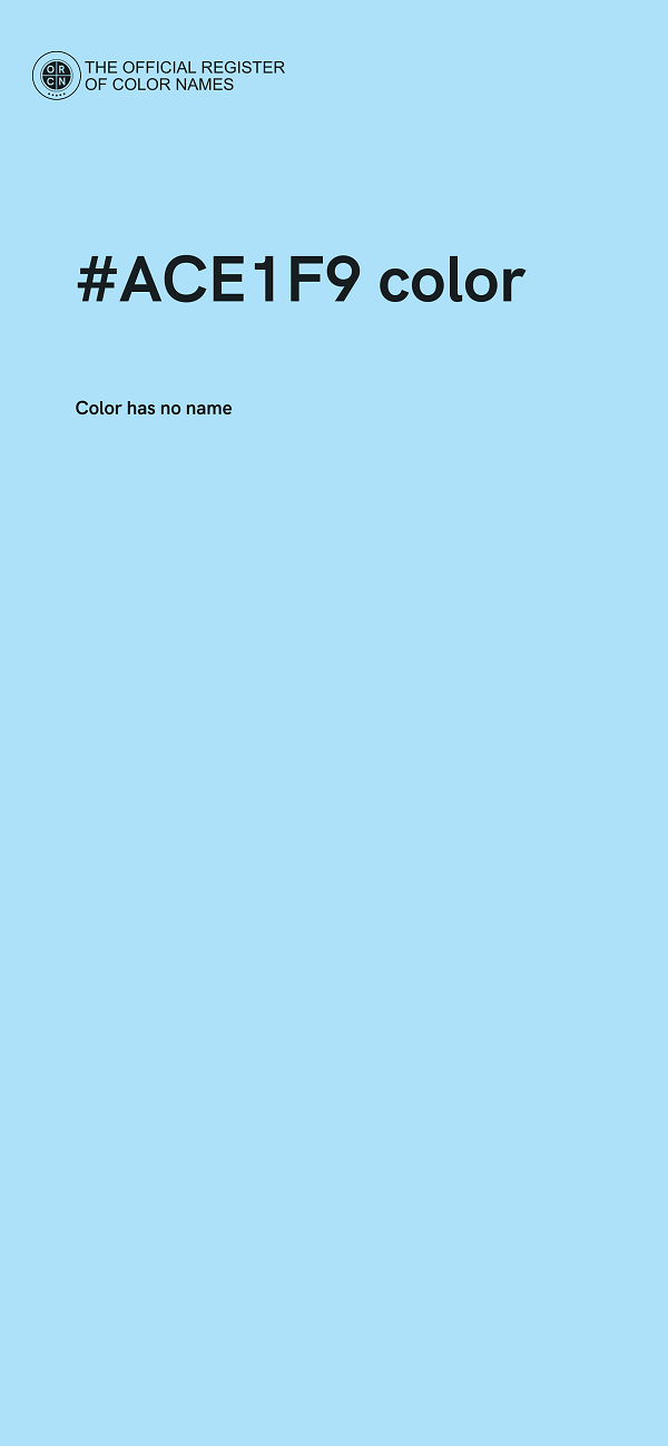 #ACE1F9 color image