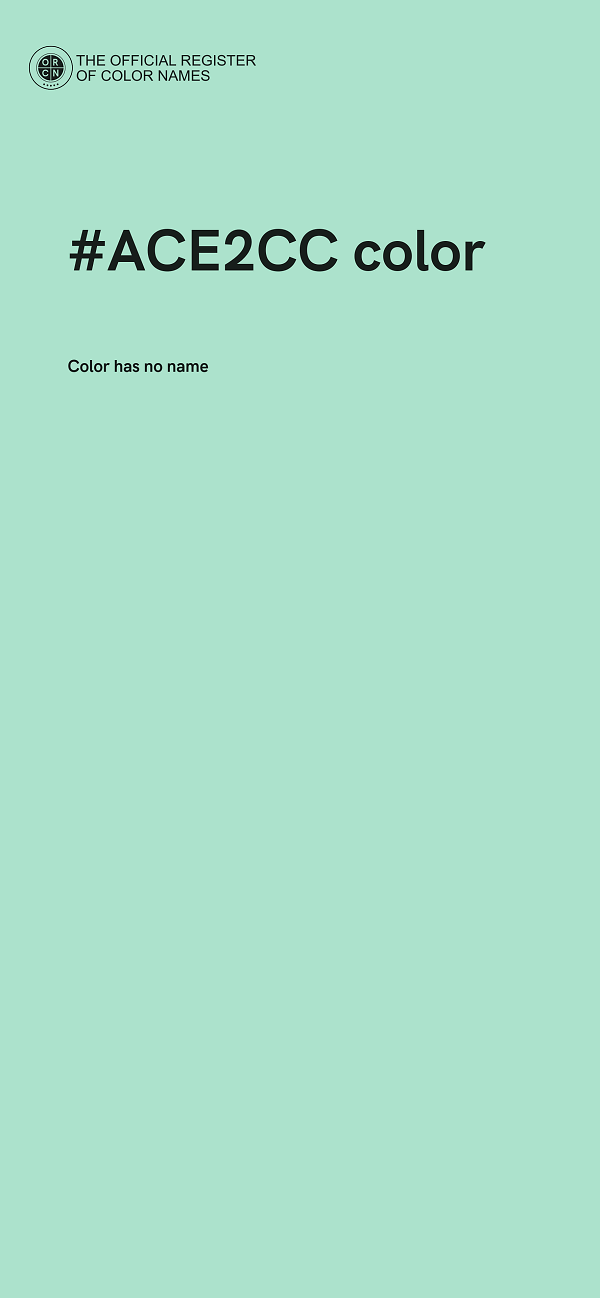 #ACE2CC color image