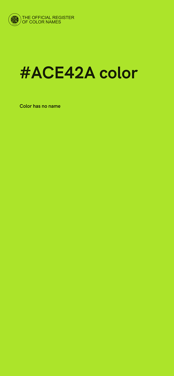 #ACE42A color image