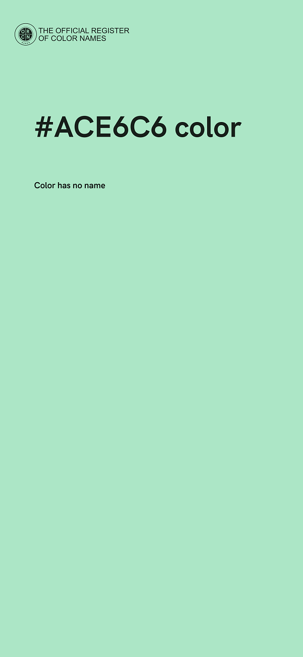 #ACE6C6 color image