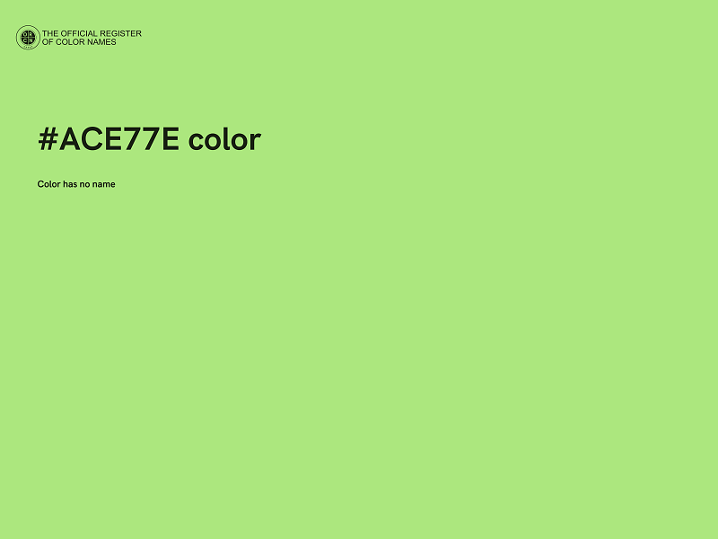 #ACE77E color image