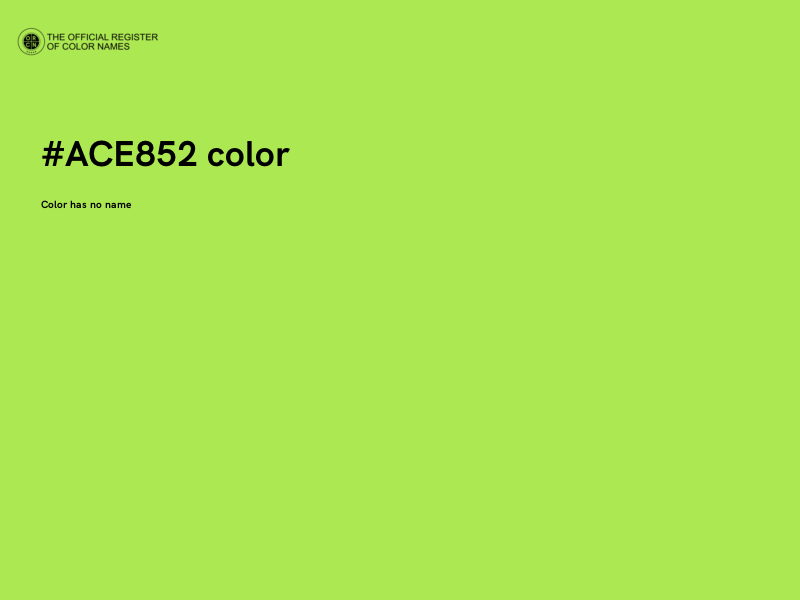 #ACE852 color image