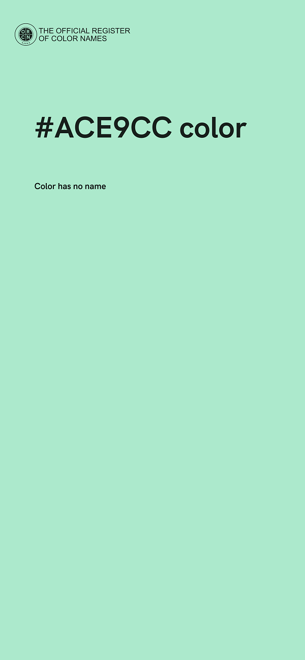 #ACE9CC color image