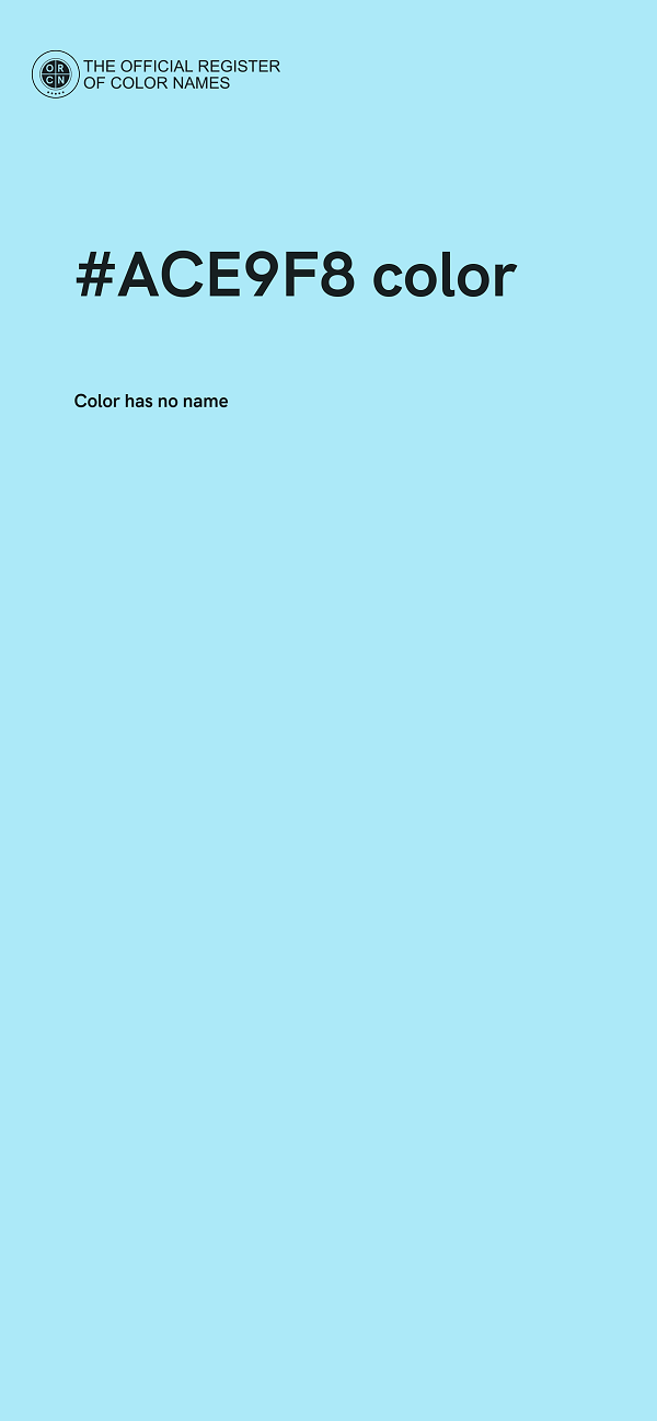 #ACE9F8 color image