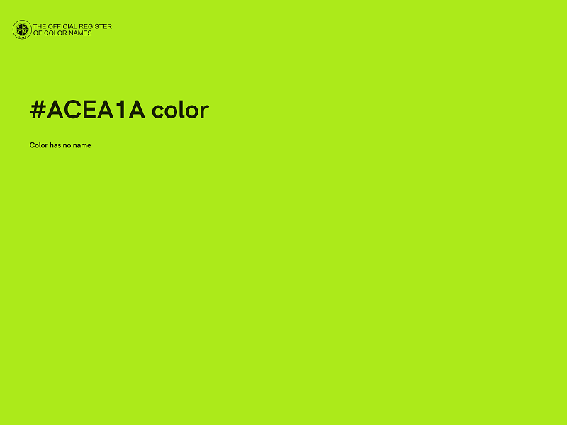 #ACEA1A color image