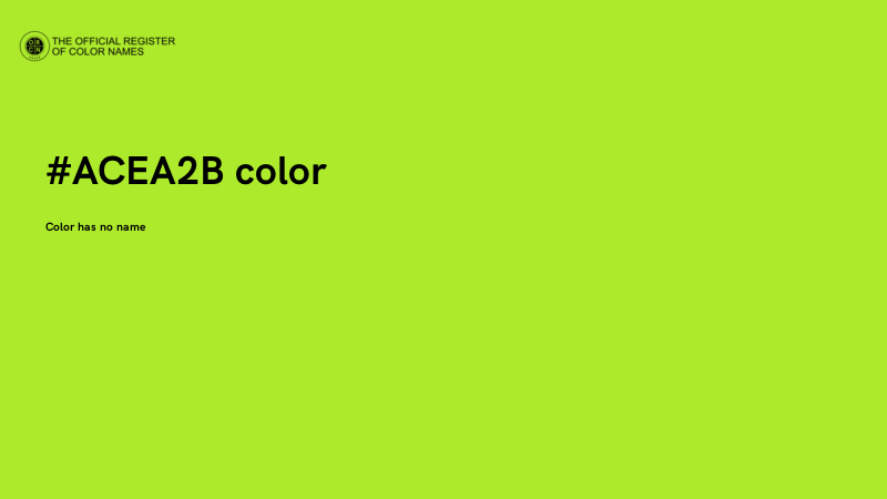 #ACEA2B color image
