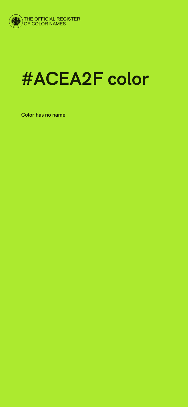 #ACEA2F color image