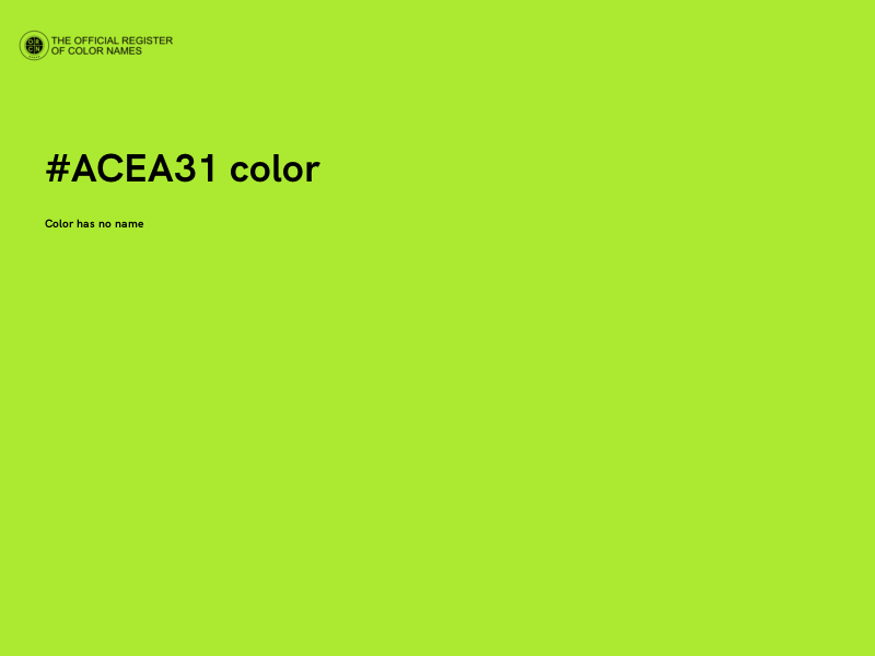 #ACEA31 color image
