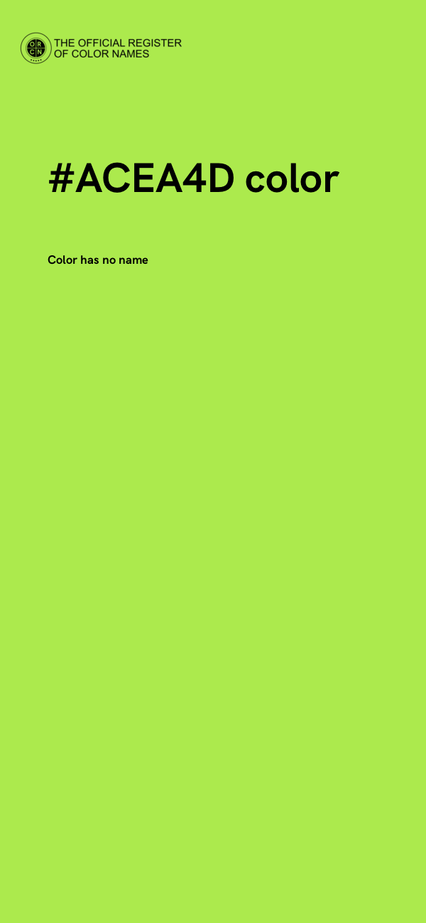 #ACEA4D color image