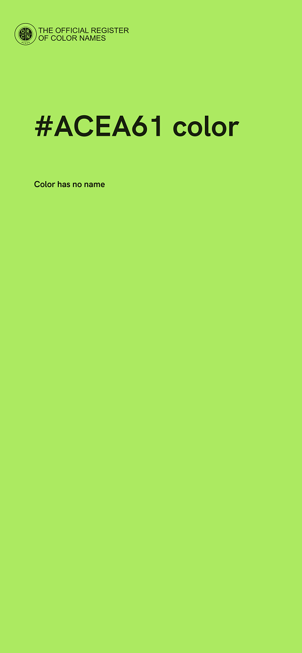 #ACEA61 color image