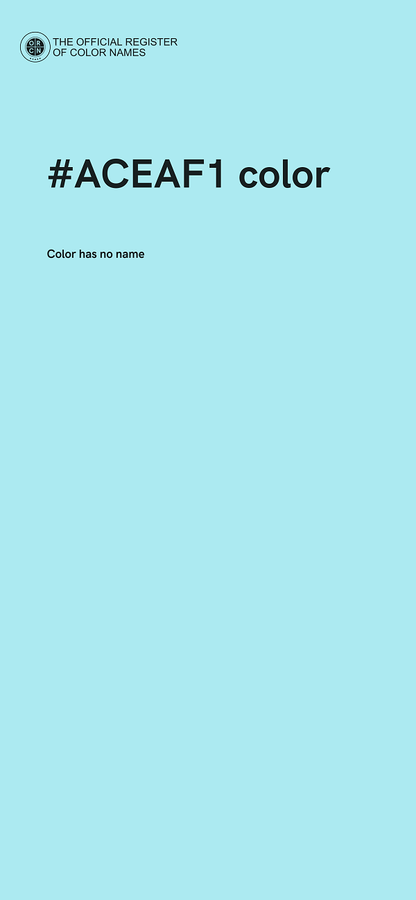 #ACEAF1 color image