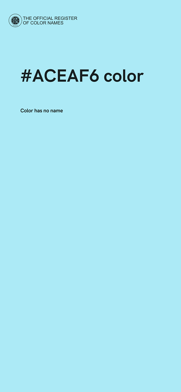 #ACEAF6 color image