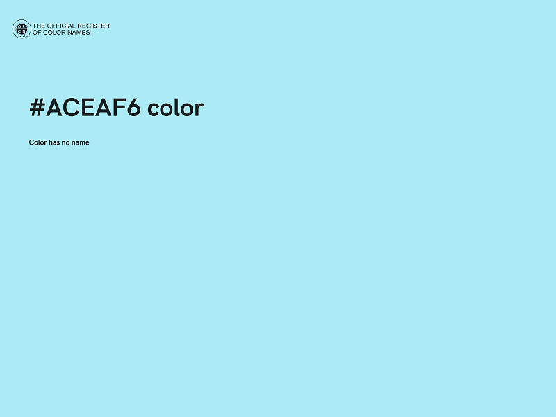 #ACEAF6 color image
