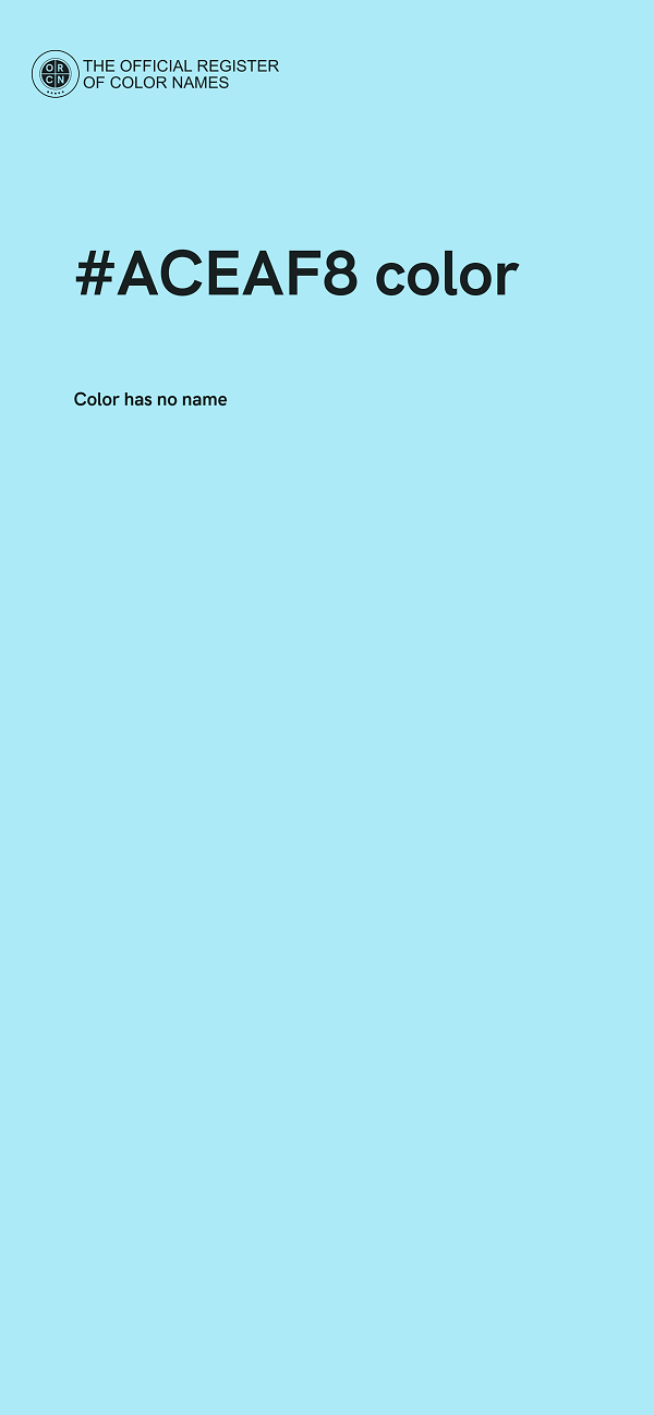 #ACEAF8 color image