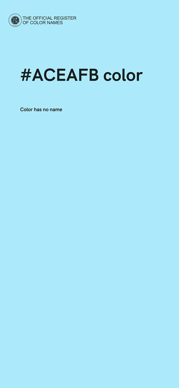 #ACEAFB color image