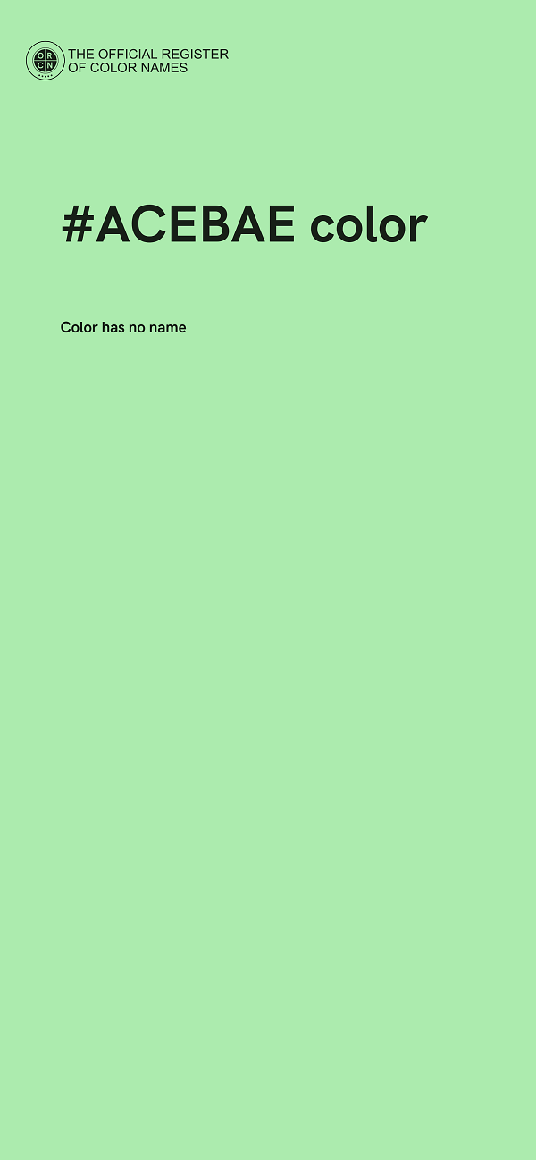 #ACEBAE color image