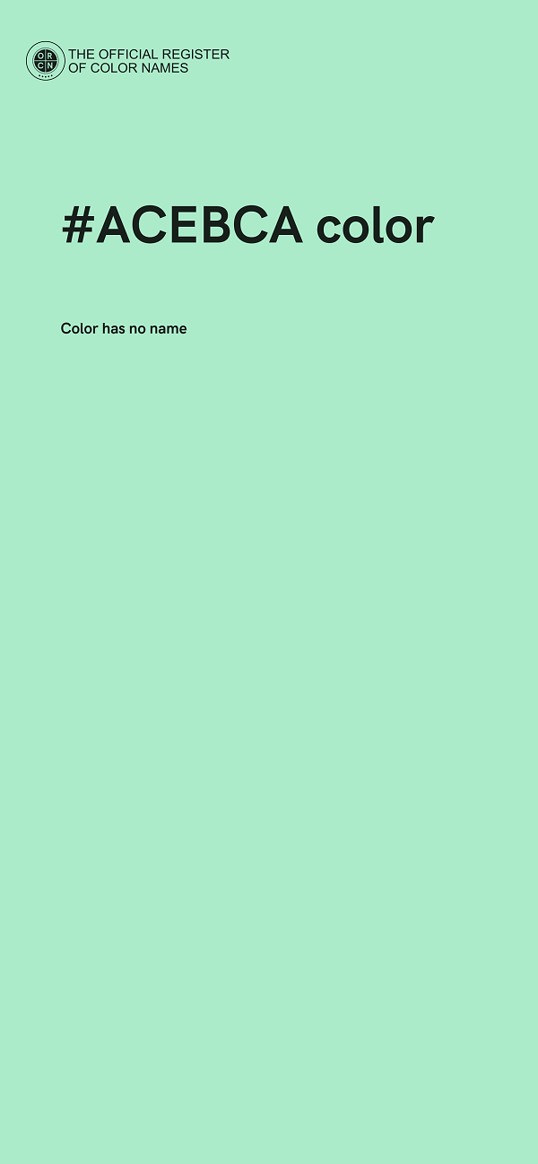 #ACEBCA color image