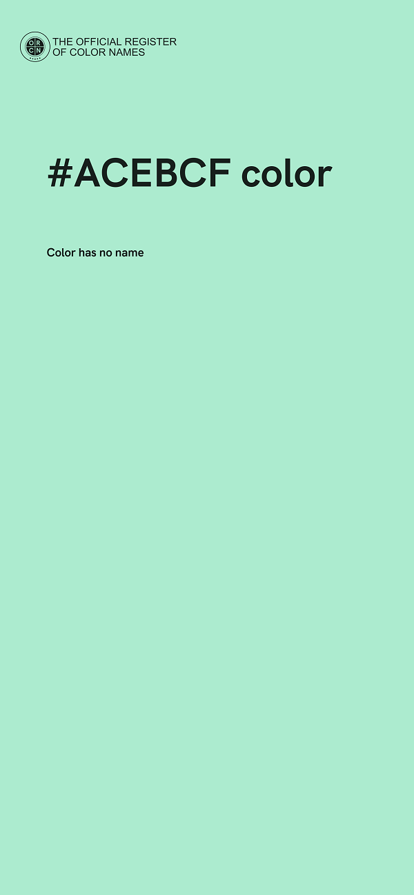 #ACEBCF color image