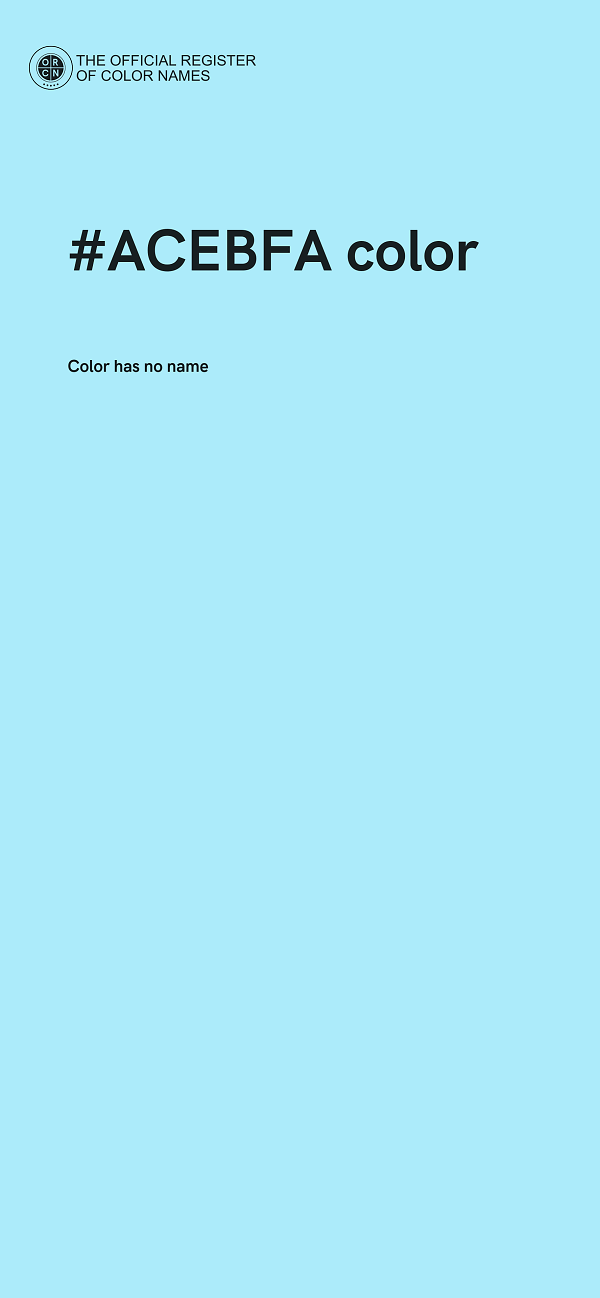 #ACEBFA color image